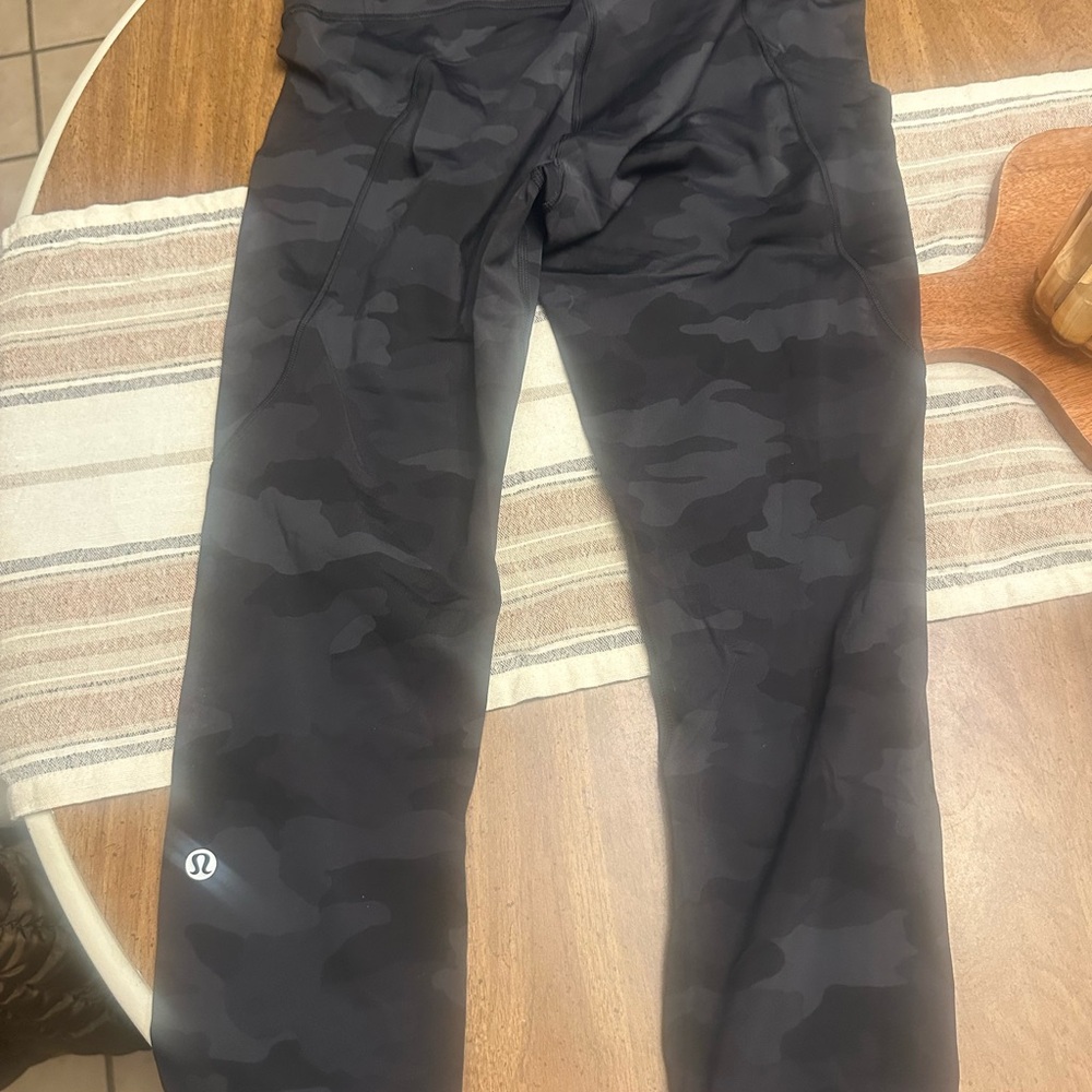 lululemon athletica Black Camo Pants